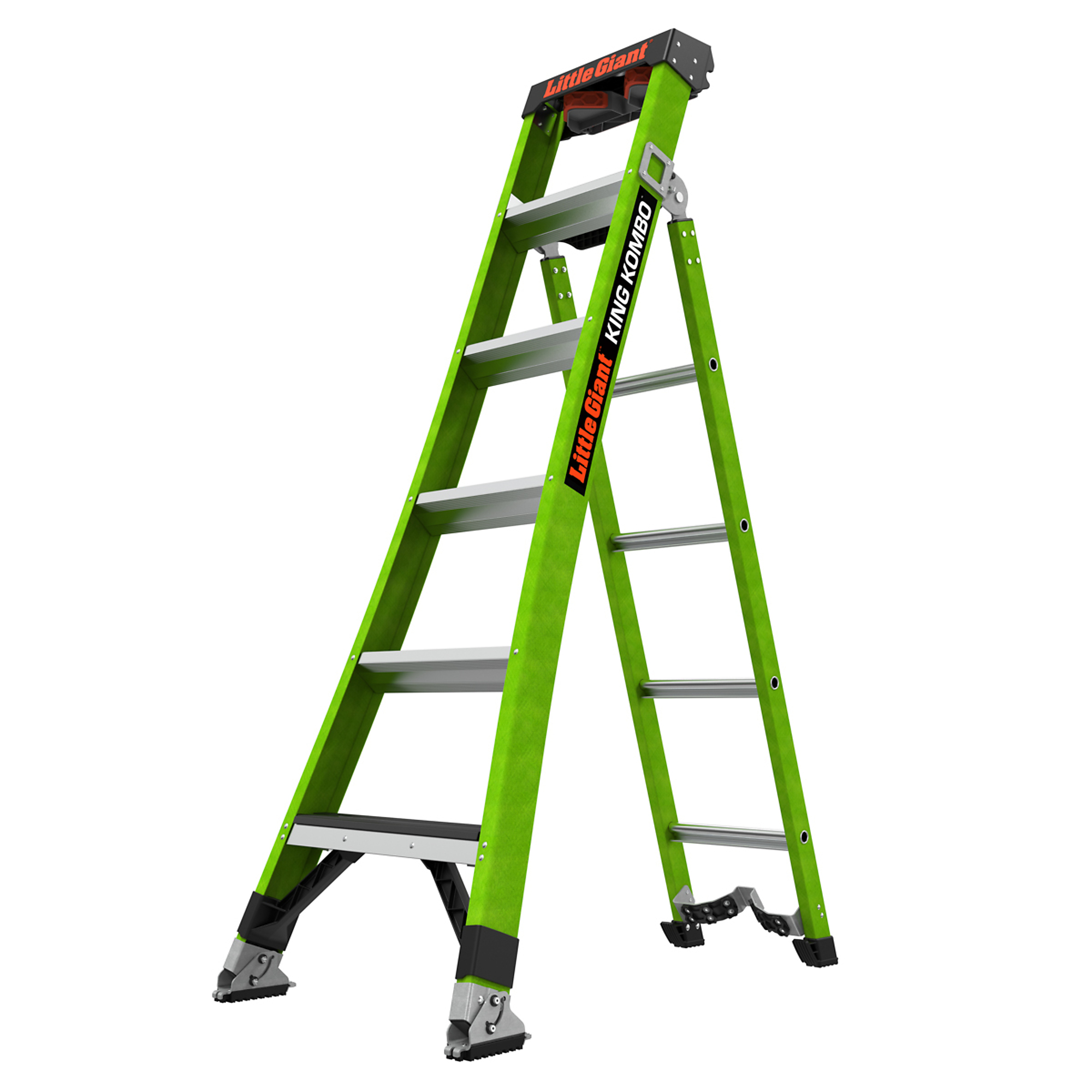 Little Giant King Kombo Technical Ladder - 6ft., Fiberglass, 375-Lb. Capacity, Type IAA, Model# 13906-074